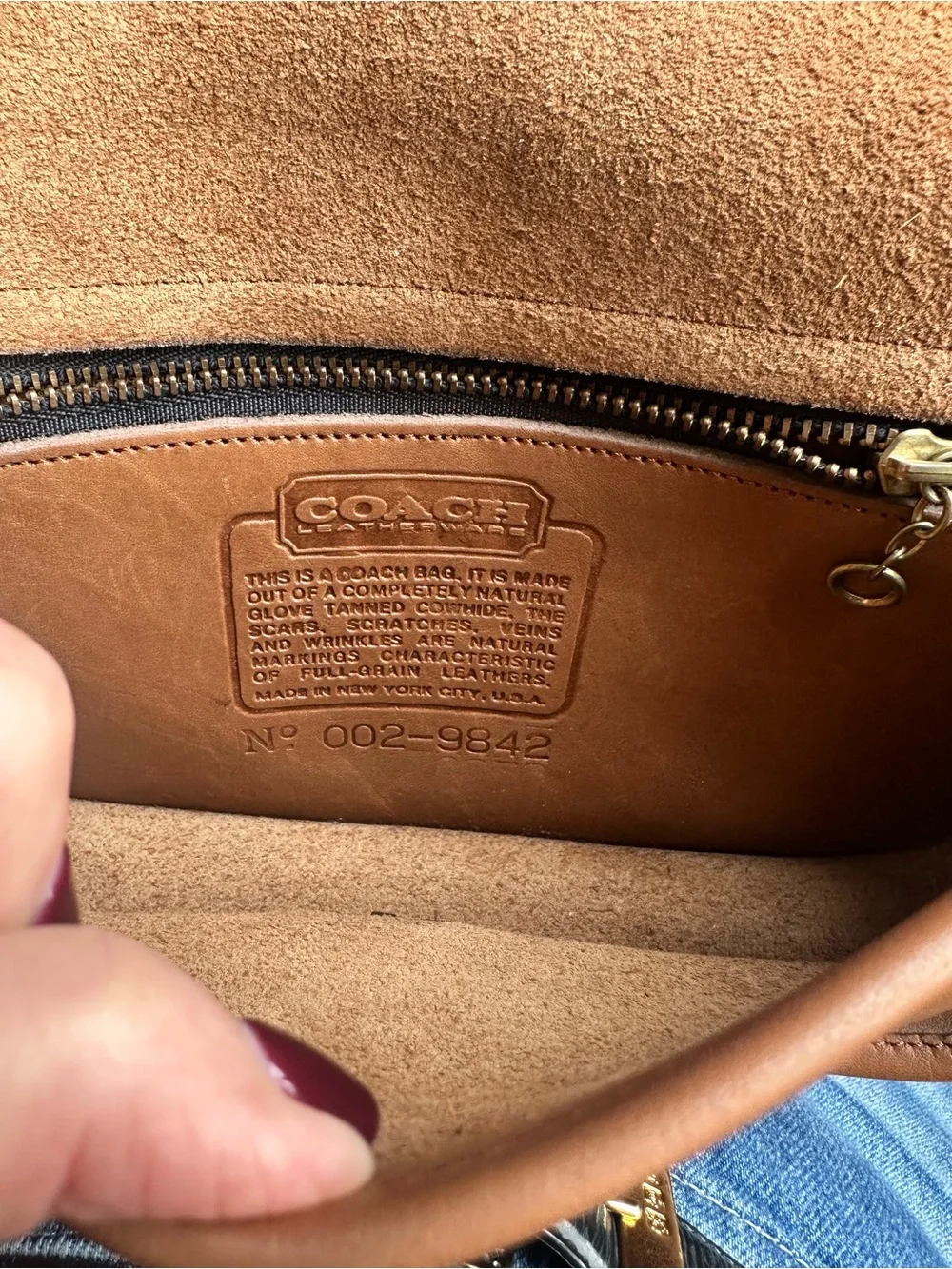 VINTAGE AUTHENTIC COACH DINKY Tan Leather Bag